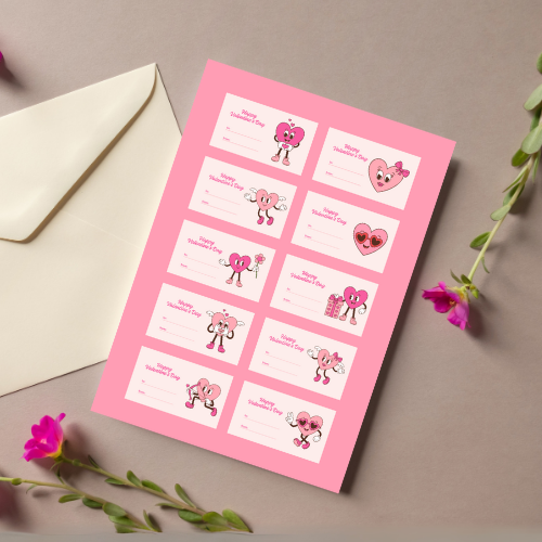 Valentine's day pack (stickers-letters-cards)