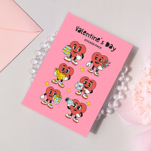 Valentine's day pack (stickers-letters-cards)